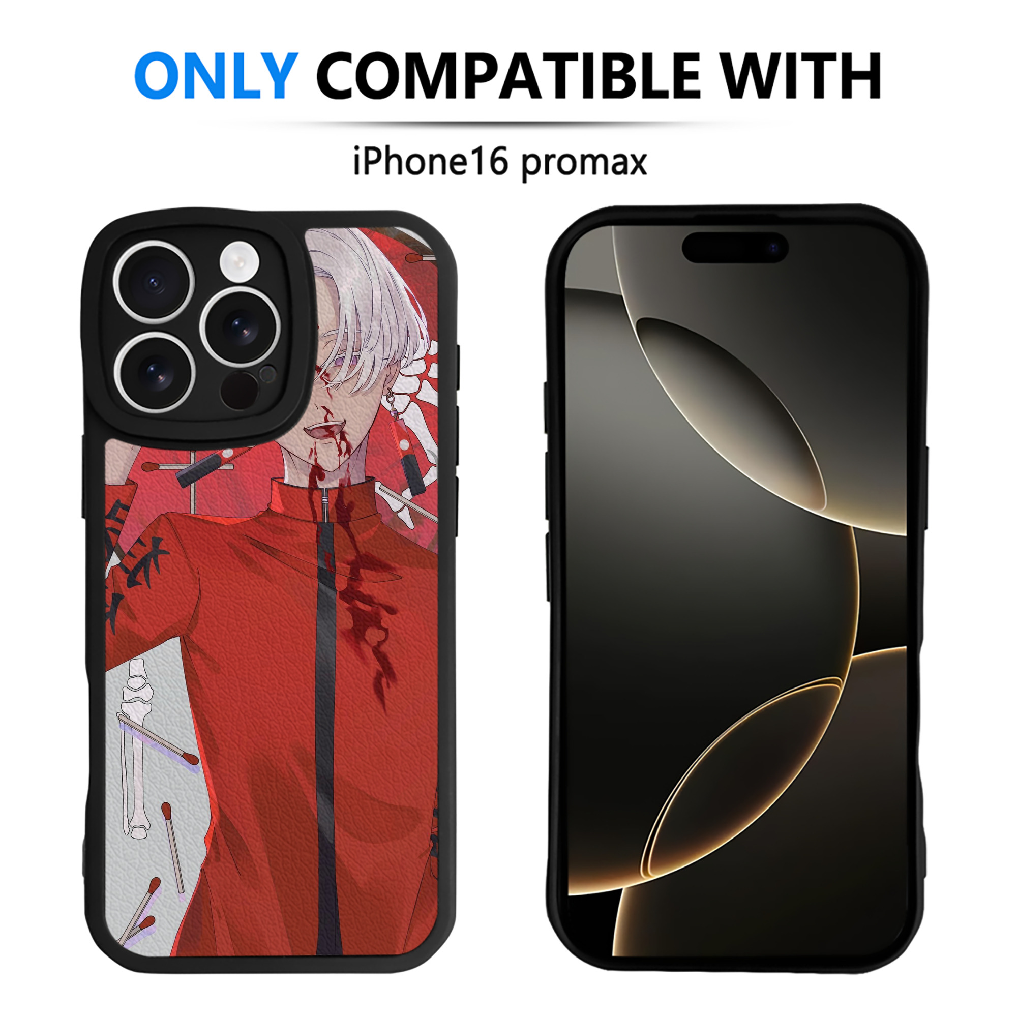 （画像用） 東京リベンジャーズ Tokyo Revengers 【iPhone 16シリーズ対応】シリコンスマホケース（レザー調） 材質：シリコン